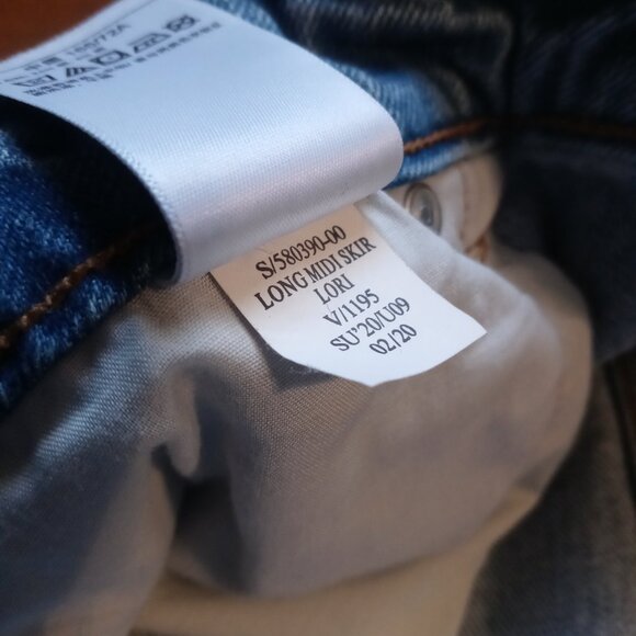 OLD NAVY button front denim midi skirt (sz8) - Picture 10 of 13